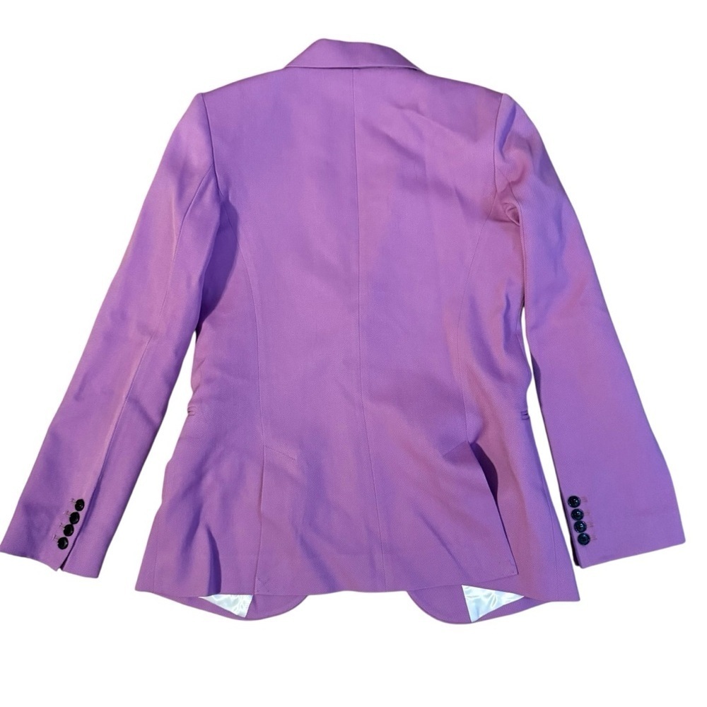 Victoria Beckham Purple Wool-twill blazer Size 6 - Picture 6 of 8